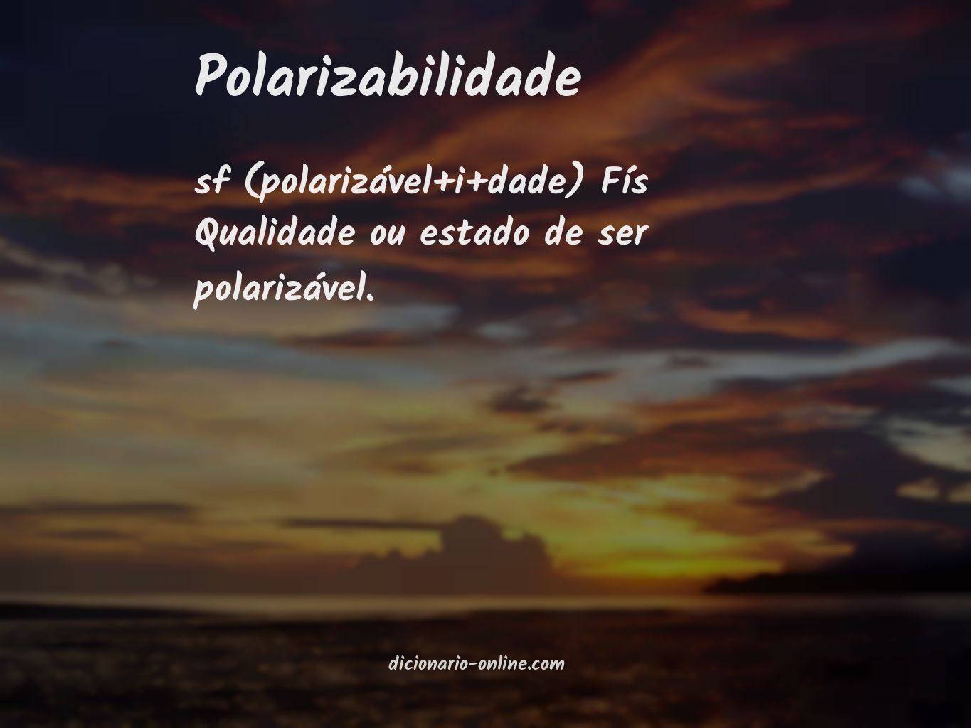 Significado de polarizabilidade