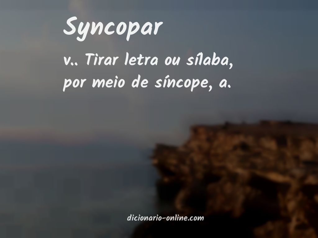 Significado de syncopar