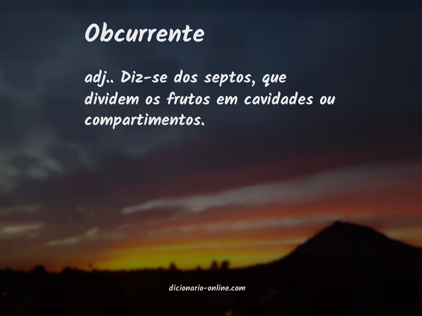 Significado de obcurrente