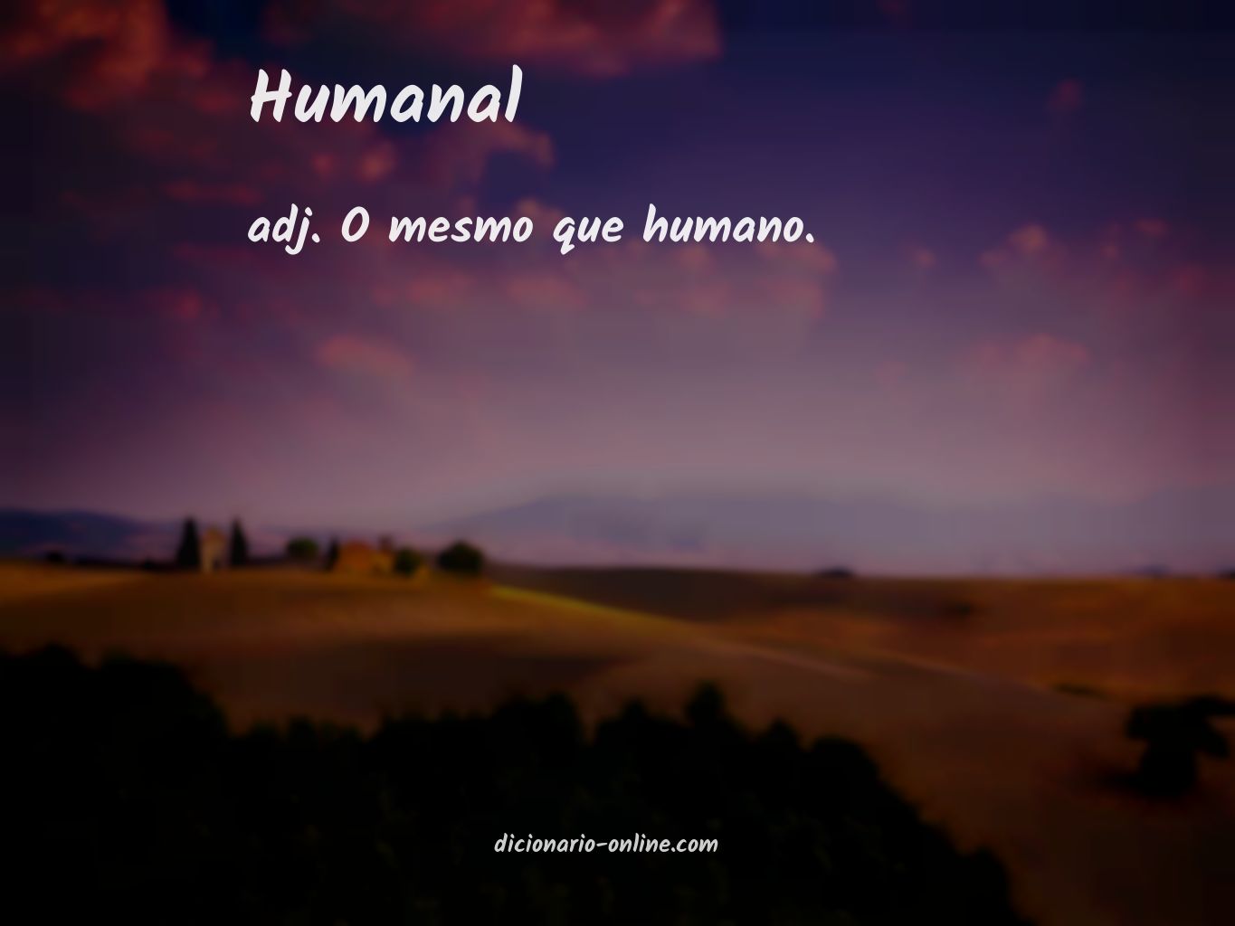 Significado de humanal