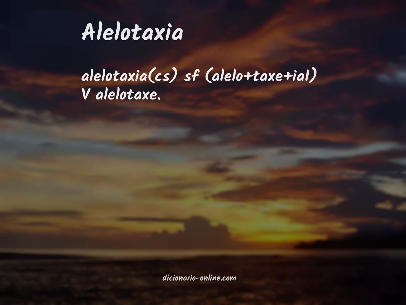 Significado de alelotaxia
