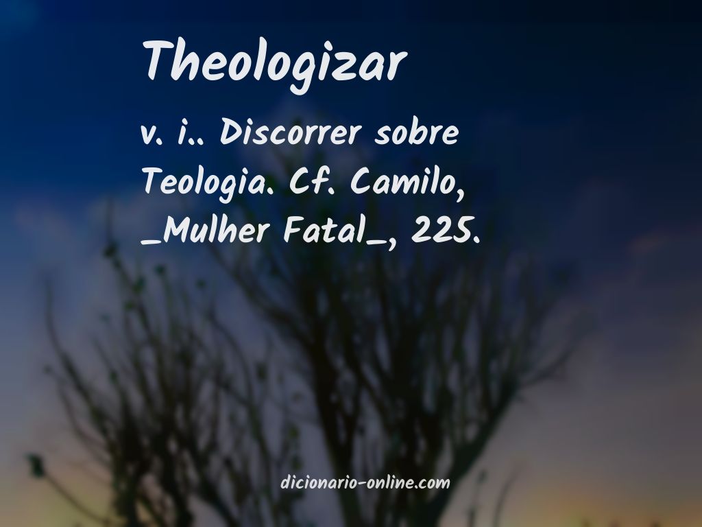 Significado de theologizar