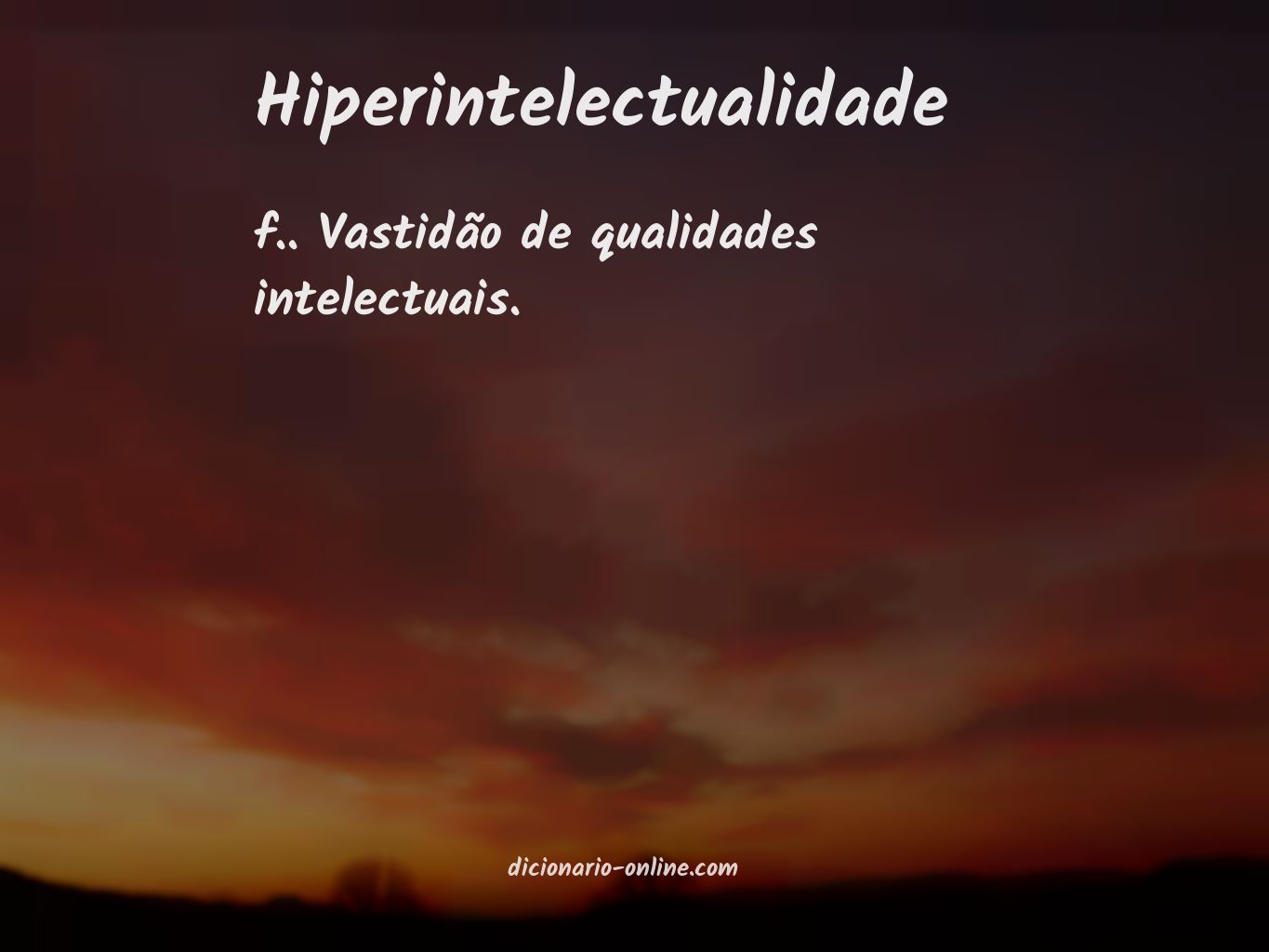 Significado de hiperintelectualidade