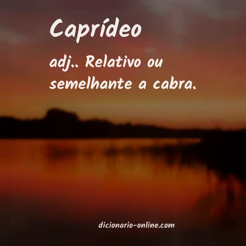 Significado de caprídeo