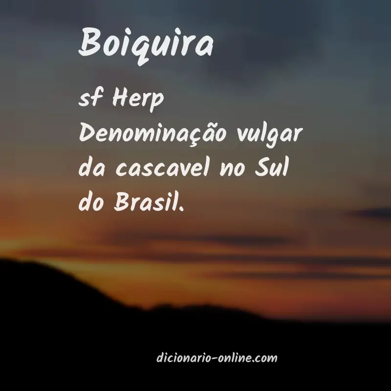Significado de boiquira