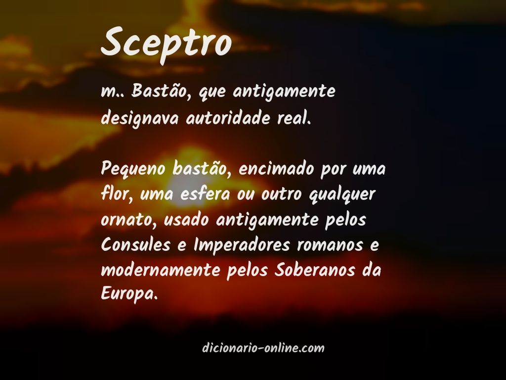 Significado de sceptro