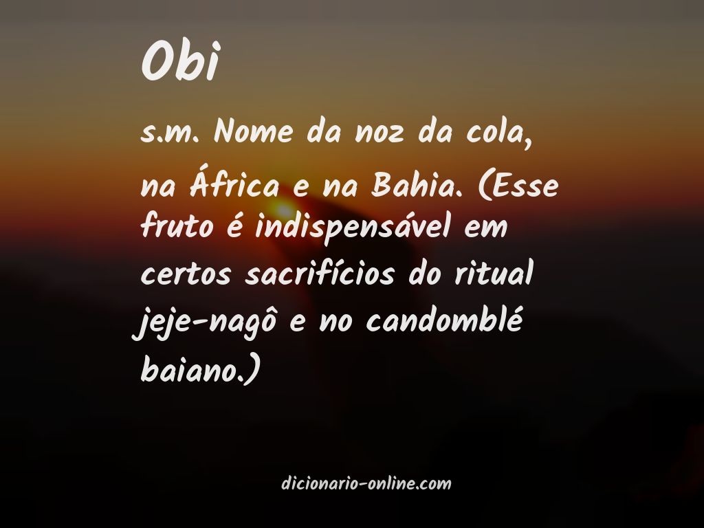 Significado de obi