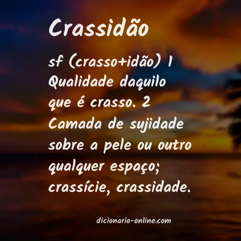 Significado de crassidão