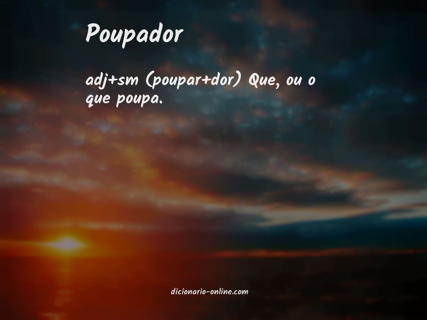 Significado de poupador