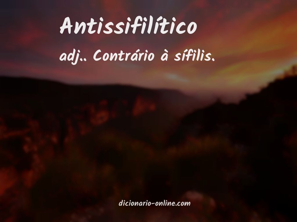 Significado de antissifilítico