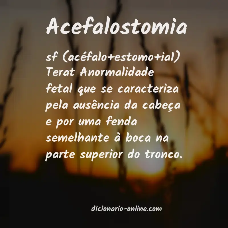Significado de acefalostomia