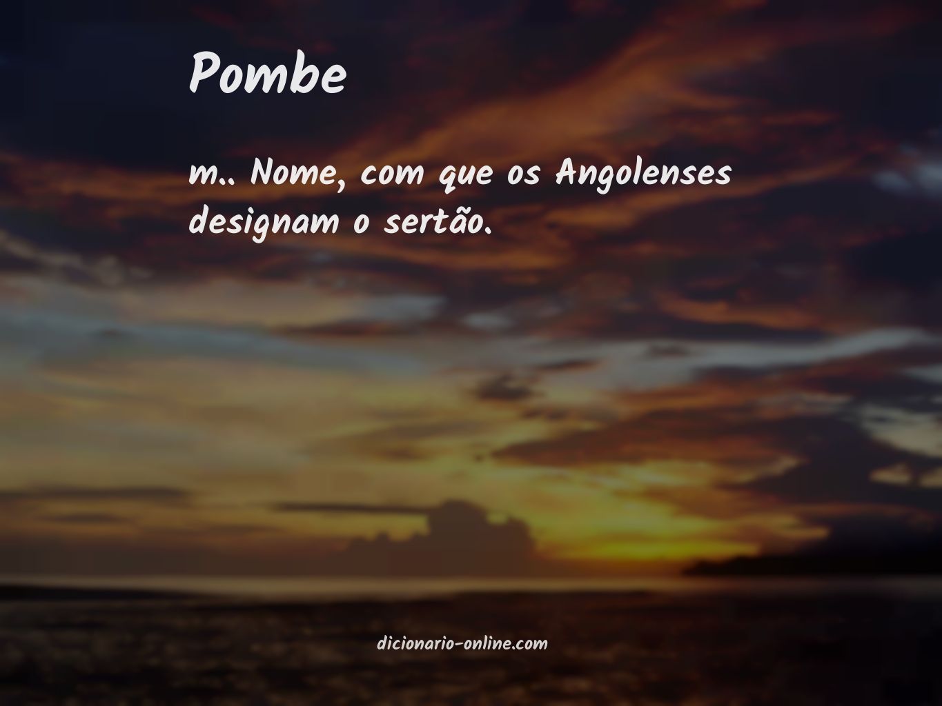 Significado de pombe