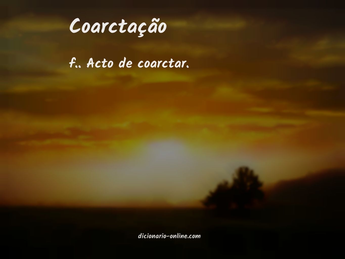 Significado de coarctação