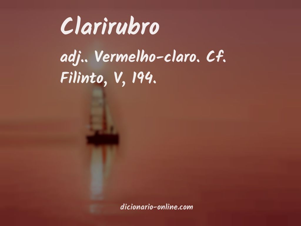 Significado de clarirubro