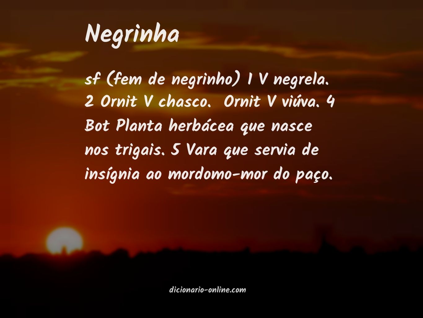 Significado de negrinha