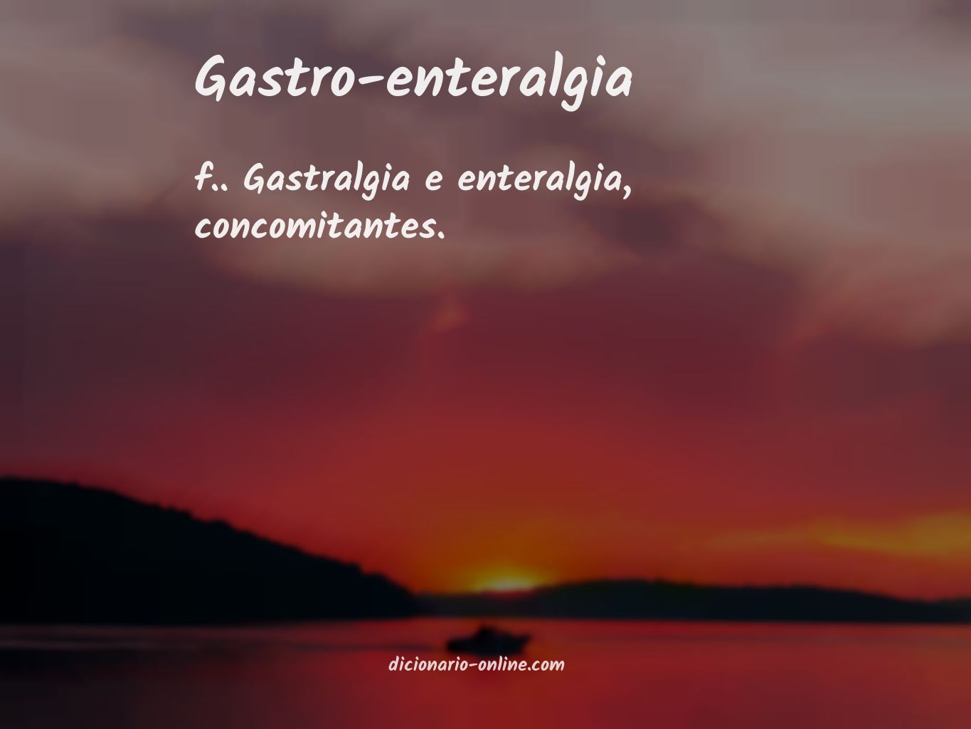 Significado de gastro-enteralgia