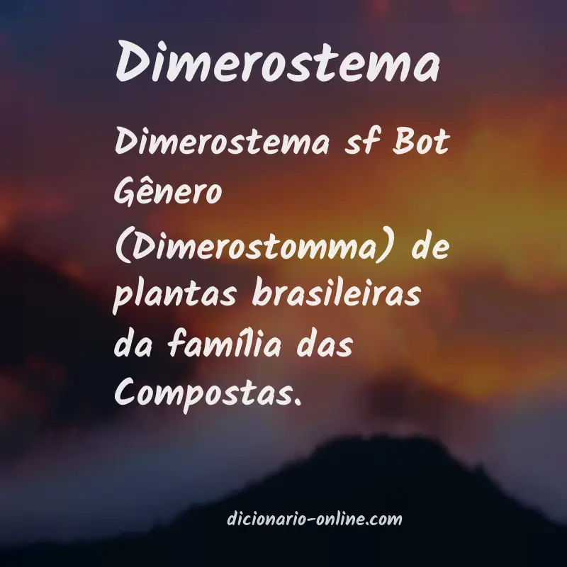 Significado de dimerostema