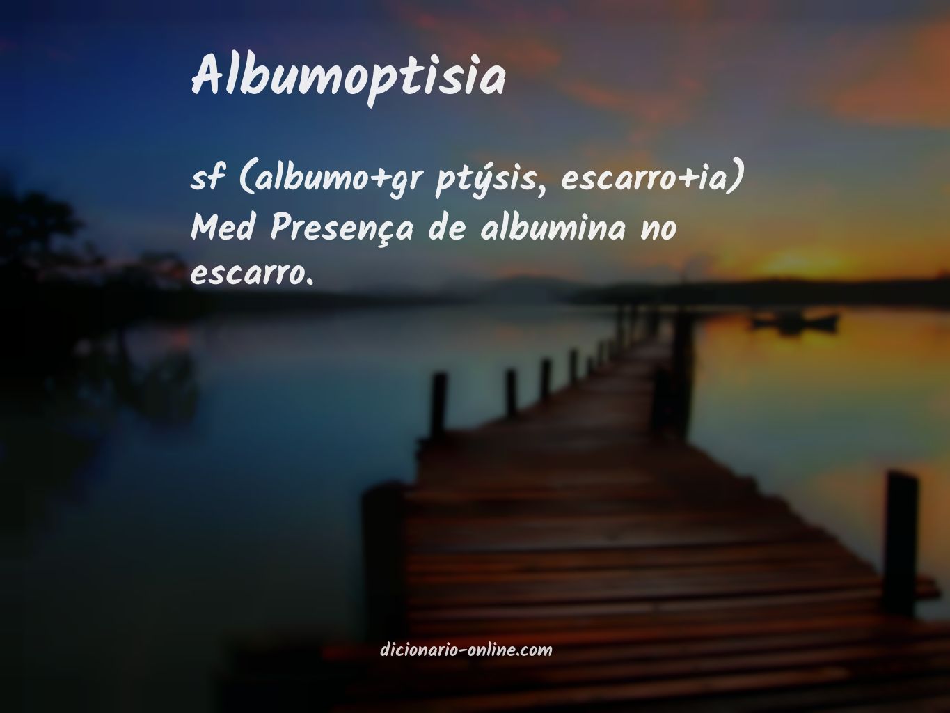 Significado de albumoptisia