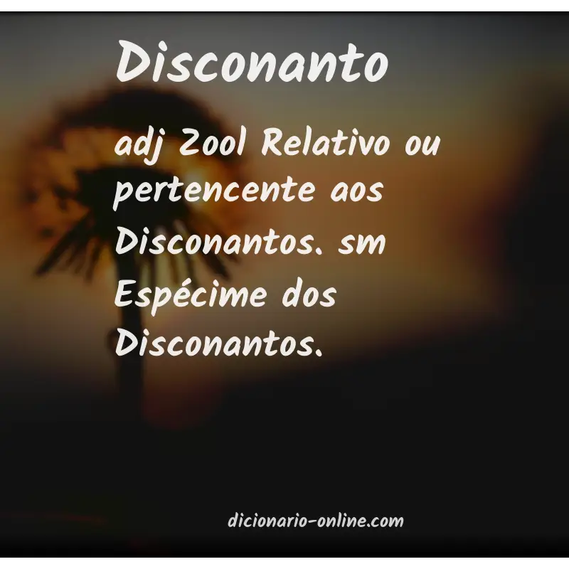 Significado de disconanto