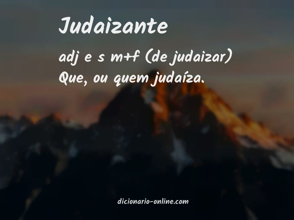 Significado de judaizante