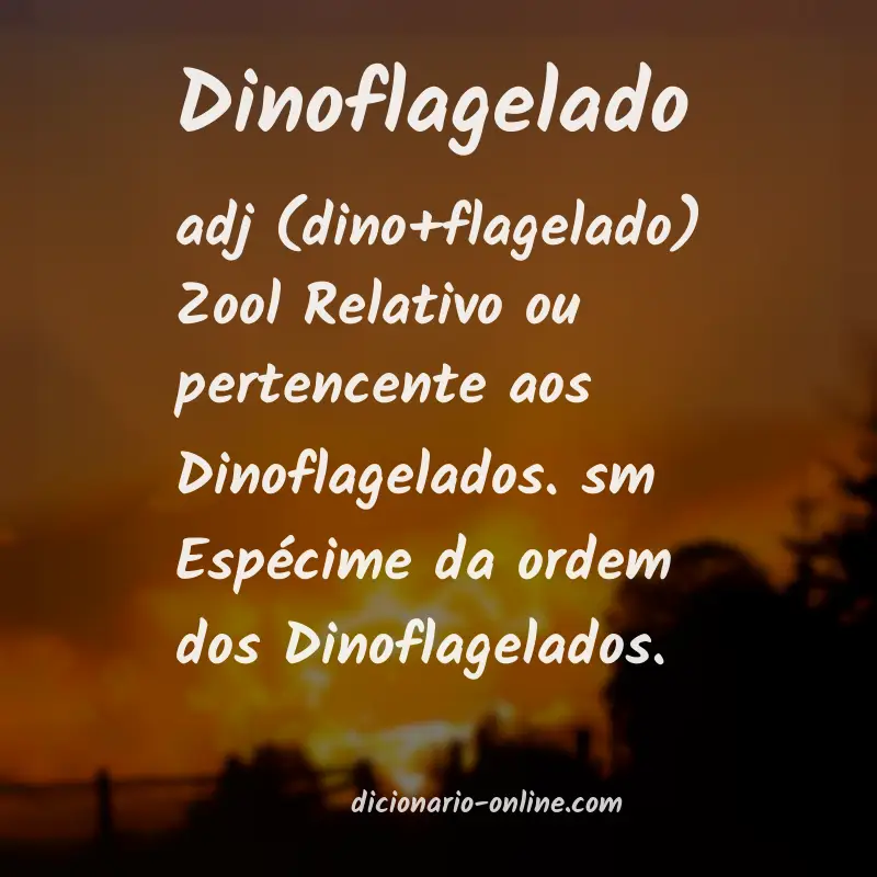Significado de dinoflagelado