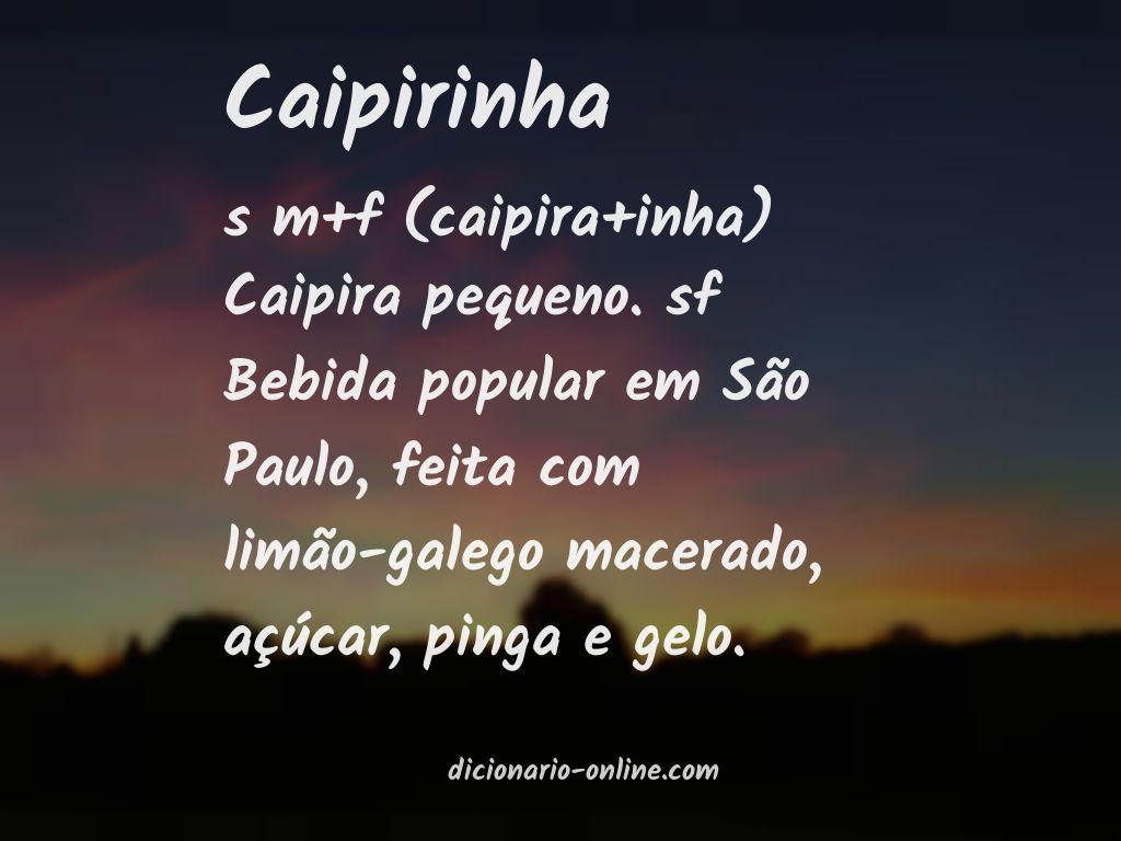 Significado de caipirinha