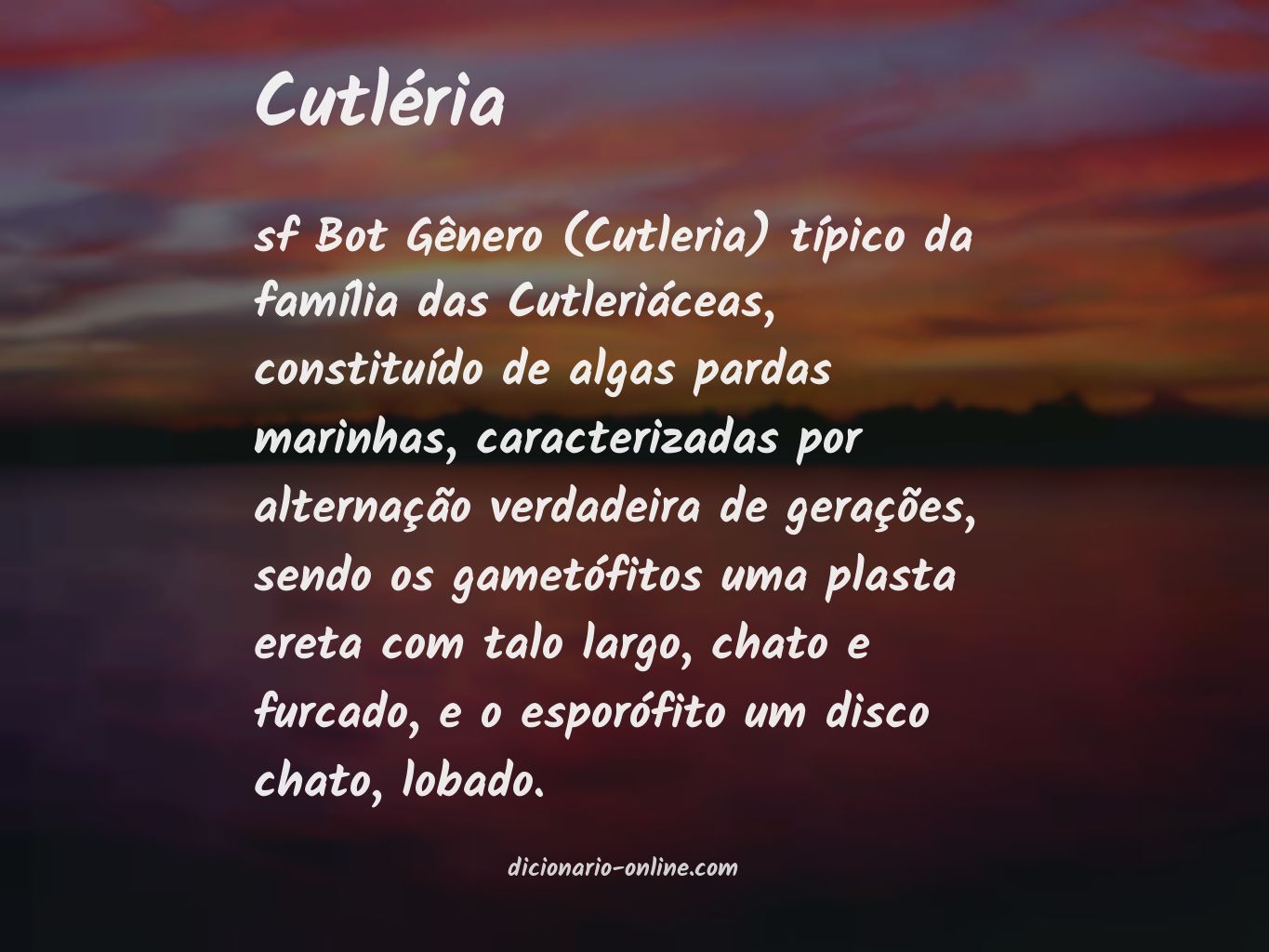 Significado de cutléria