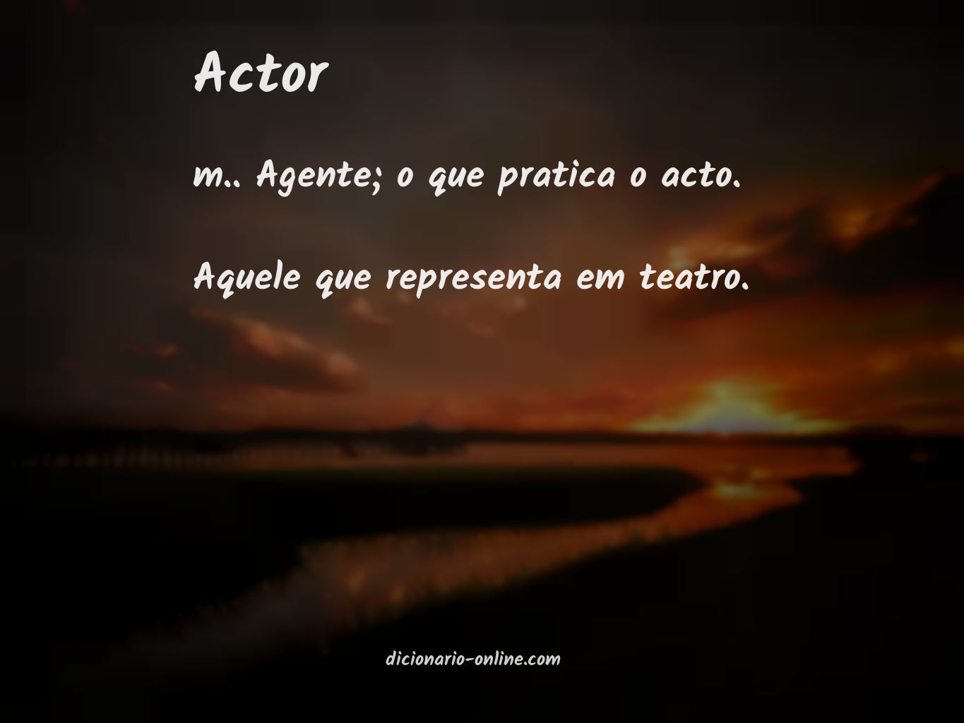 Significado de actor