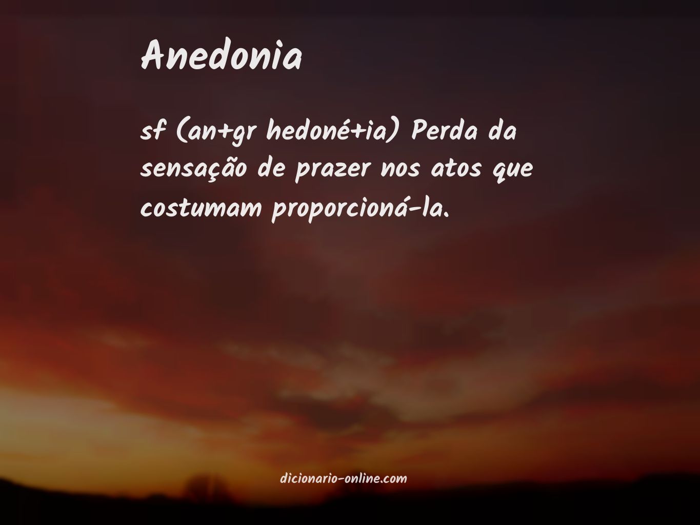 Significado de anedonia