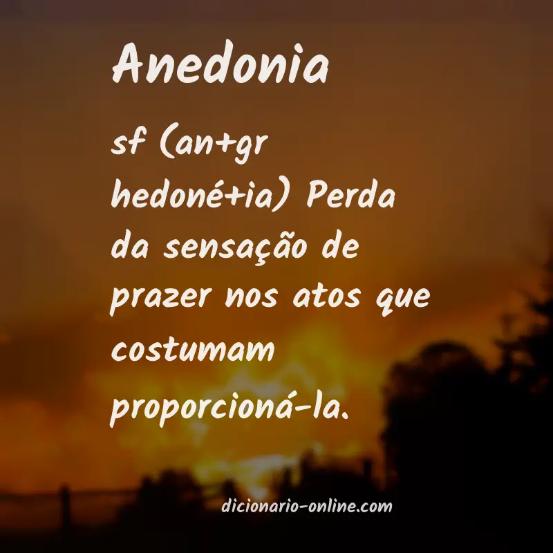 Significado de anedonia
