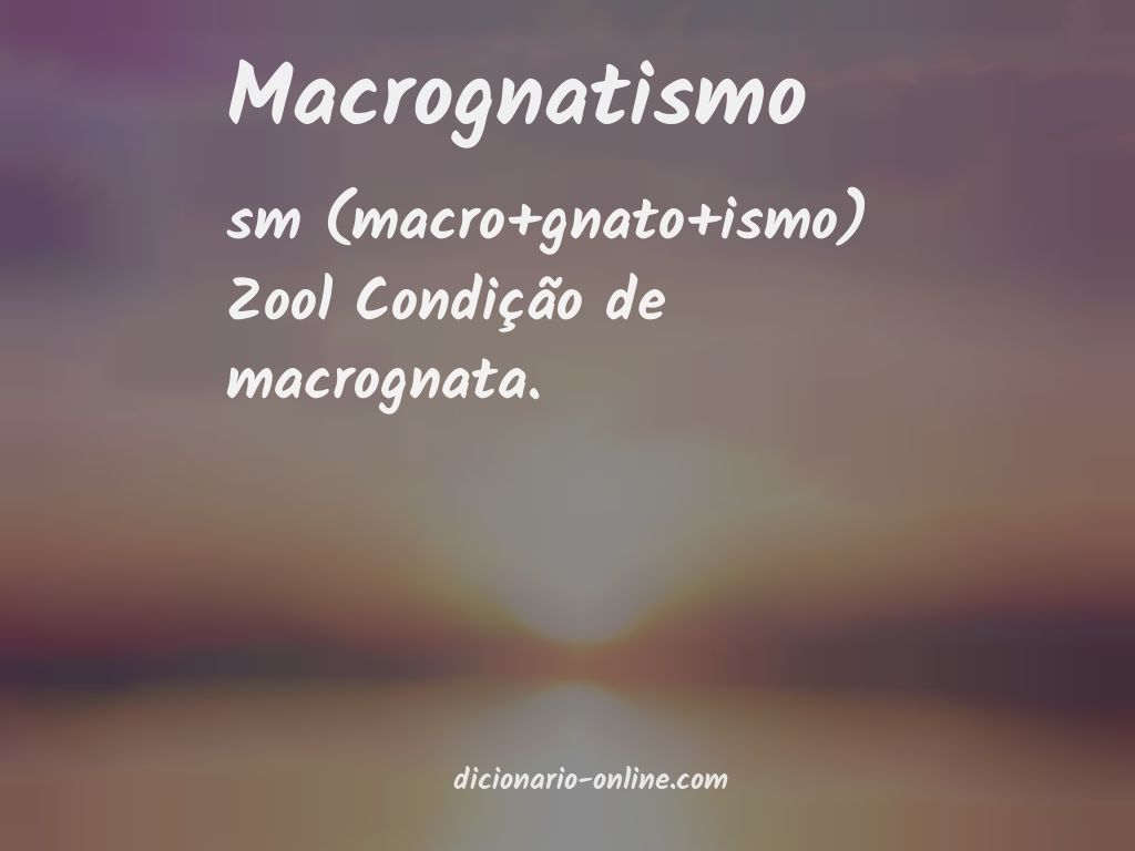 Significado de macrognatismo