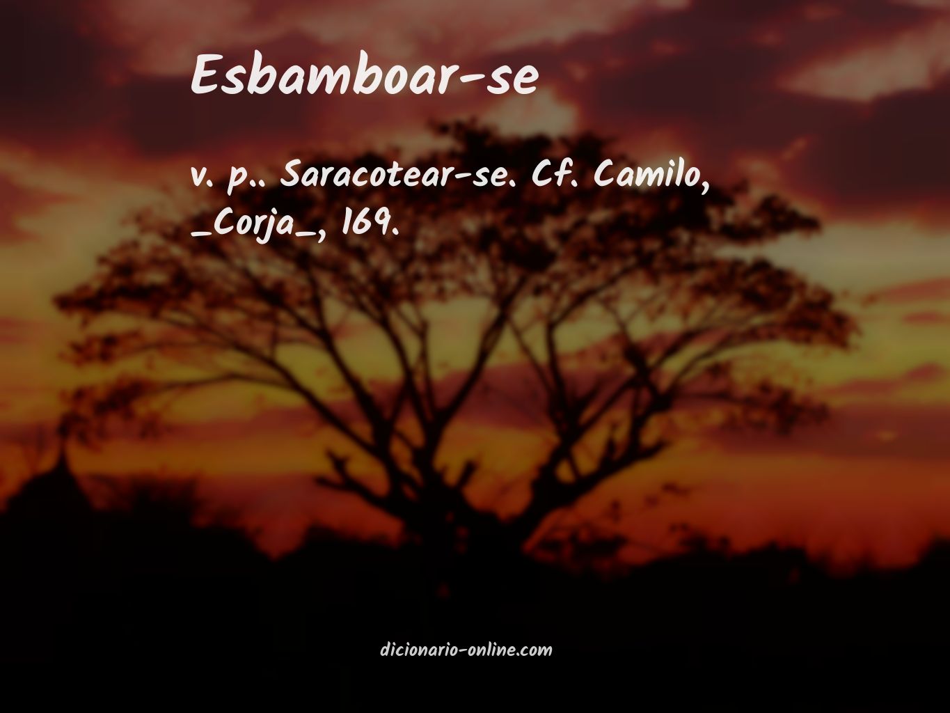 Significado de esbamboar-se