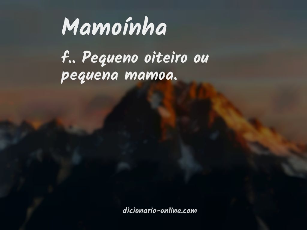 Significado de mamoínha