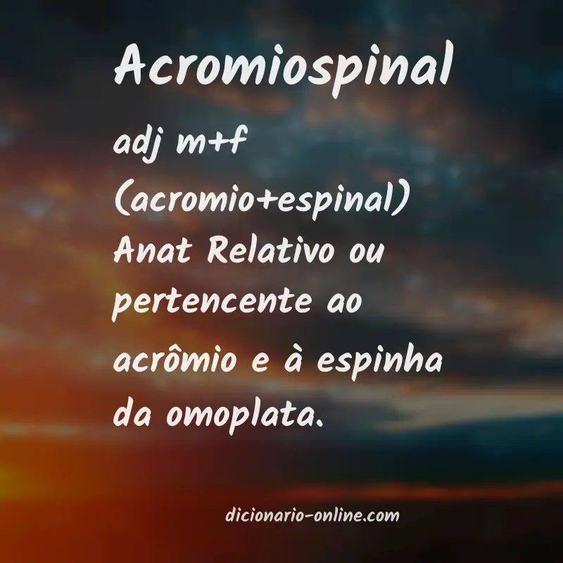 Significado de acromiospinal