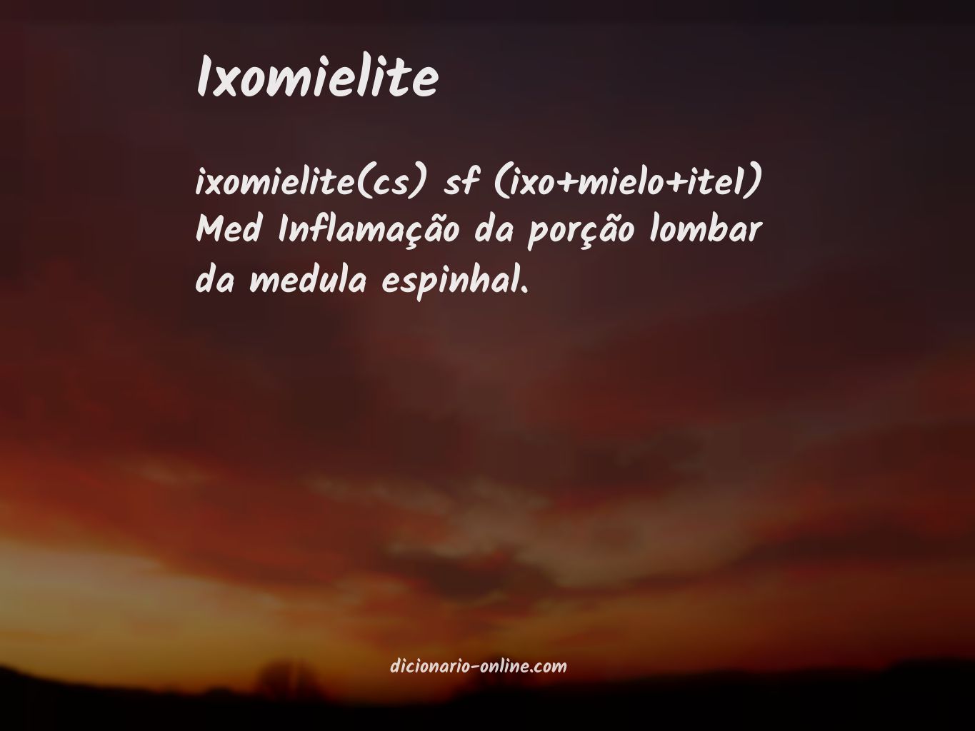 Significado de ixomielite