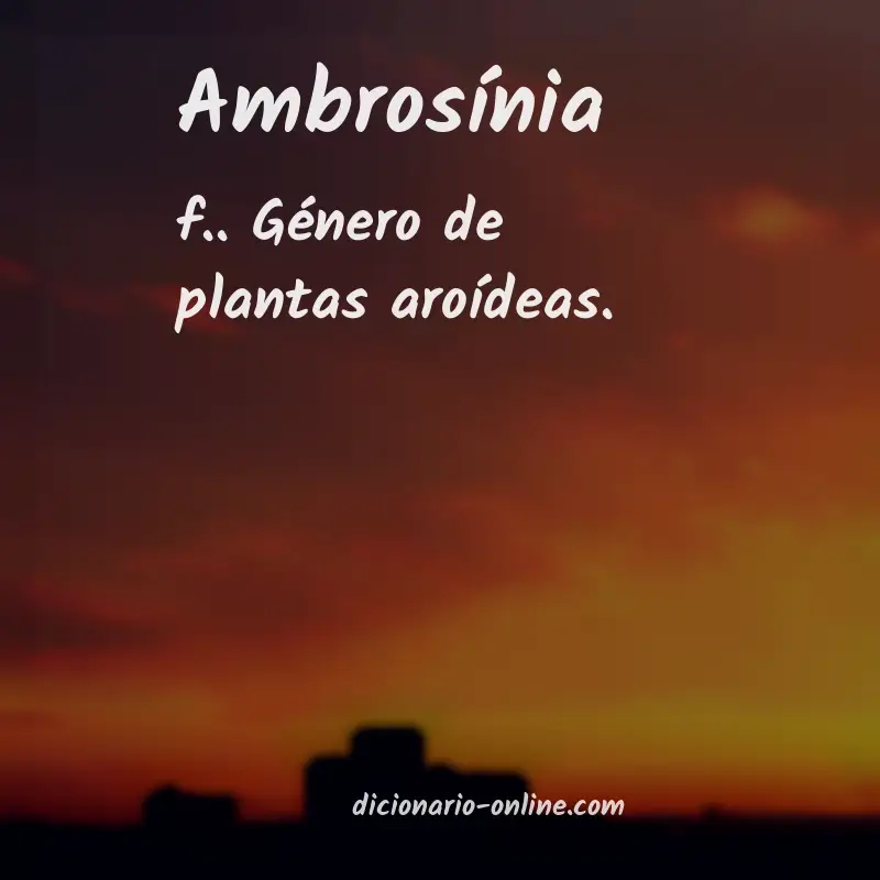 Significado de ambrosínia
