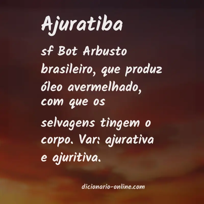 Significado de ajuratiba