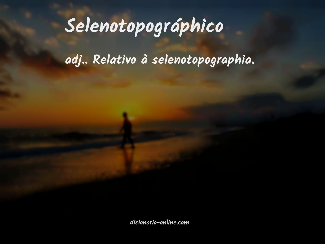 Significado de selenotopográphico