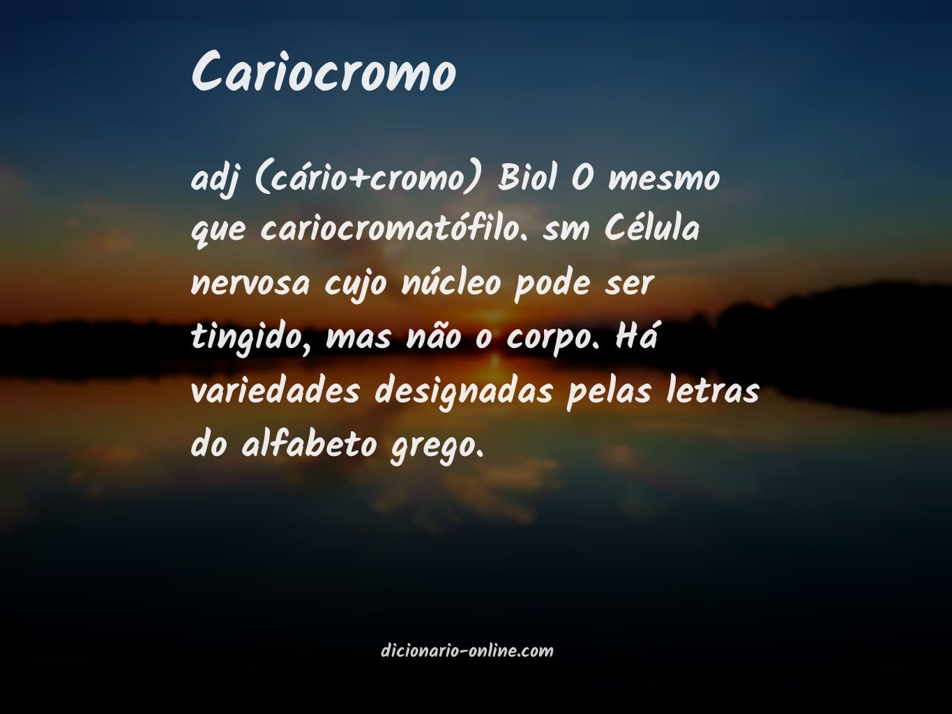 Significado de cariocromo