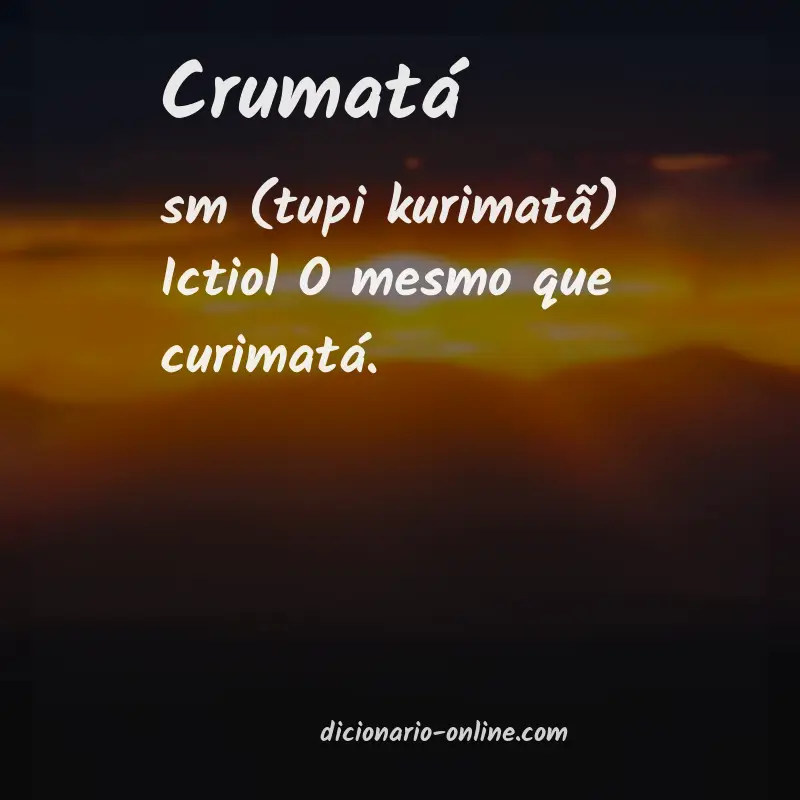 Significado de crumatá