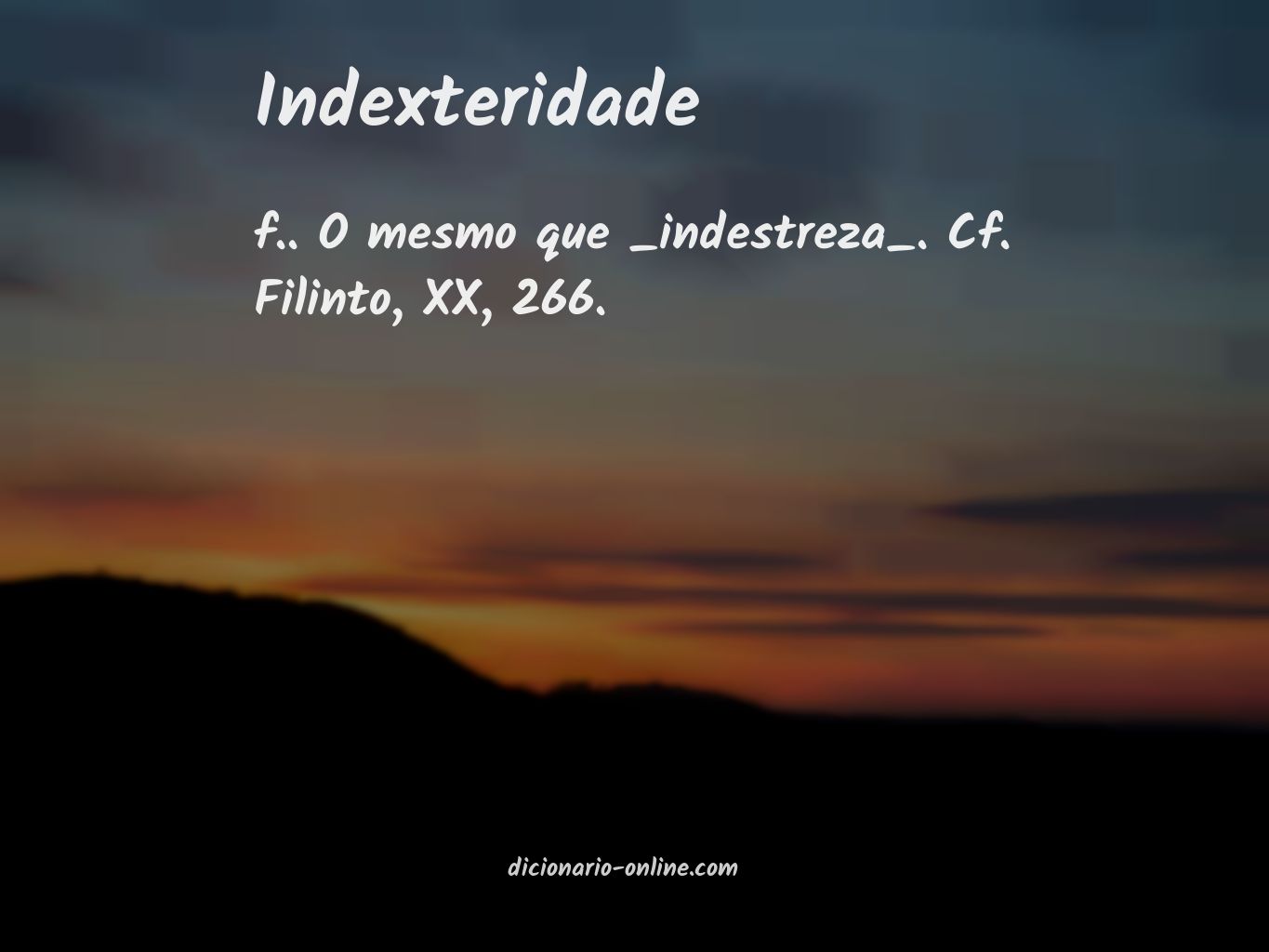 Significado de indexteridade