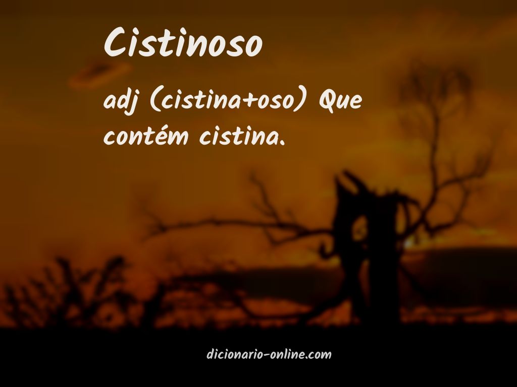 Significado de cistinoso