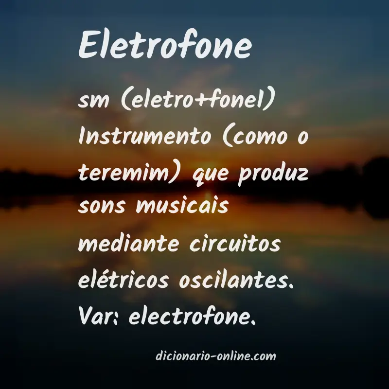 Significado de eletrofone