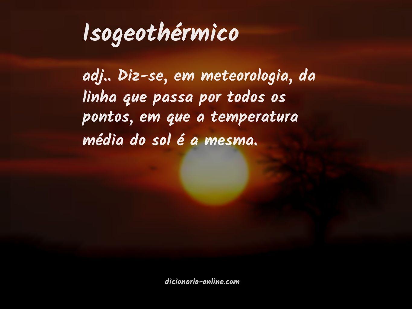 Significado de isogeothérmico