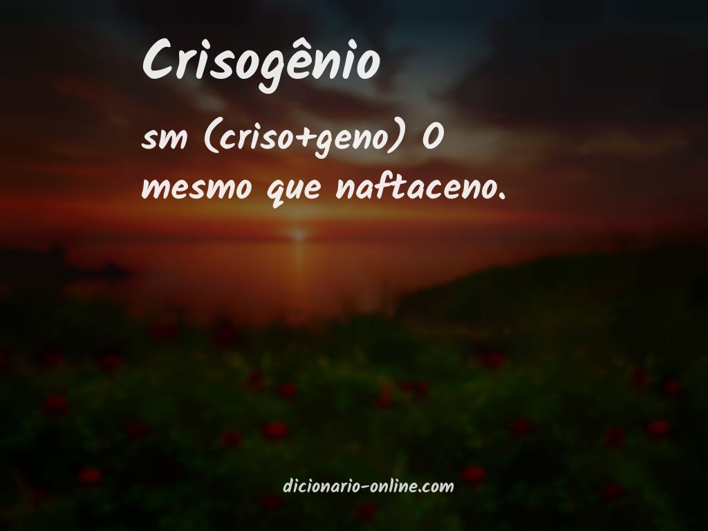 Significado de crisogênio