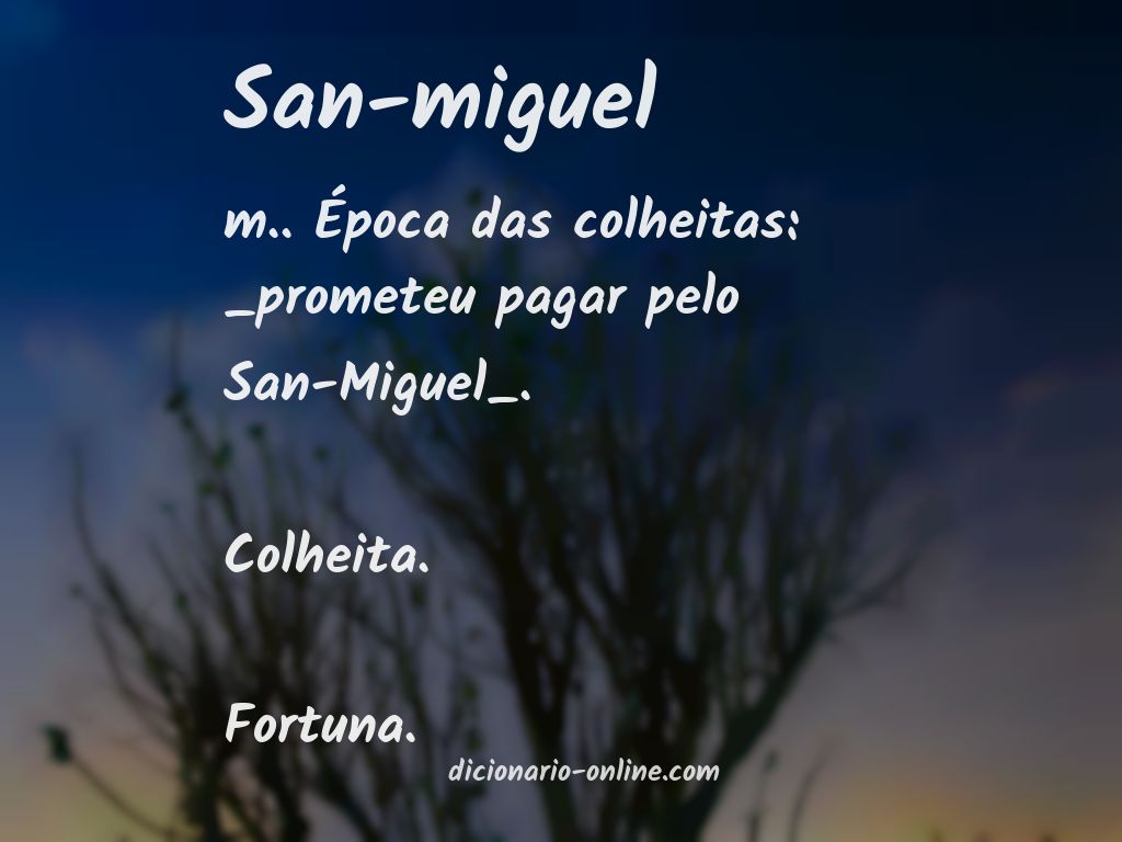 Significado de san-miguel