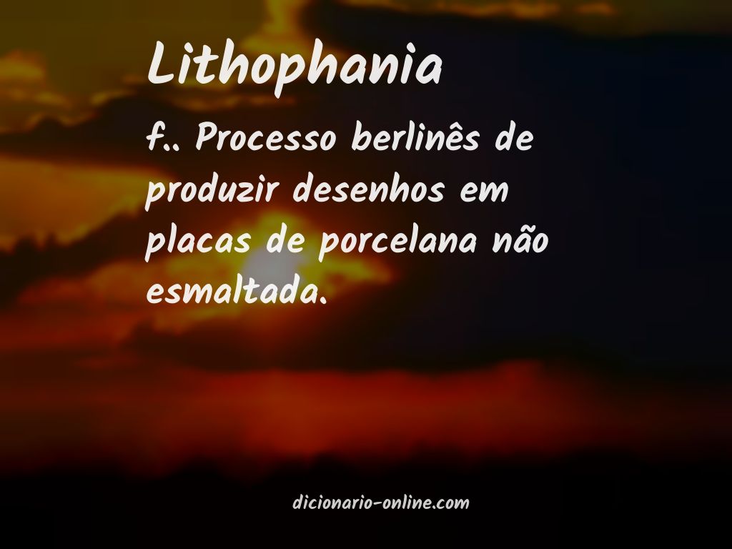 Significado de lithophania