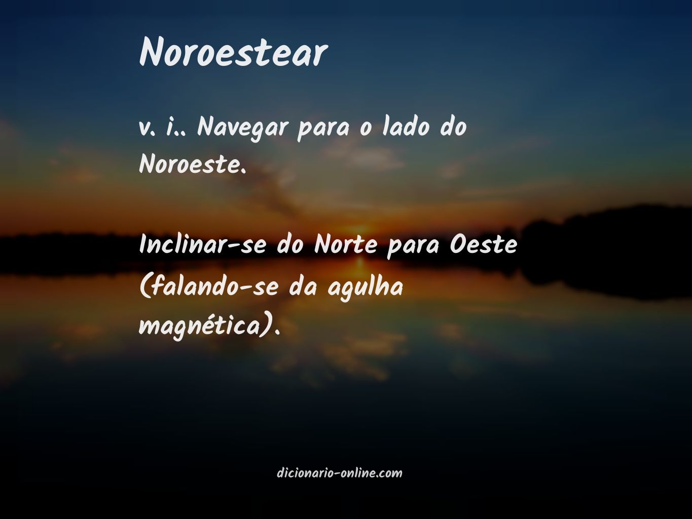 Significado de noroestear