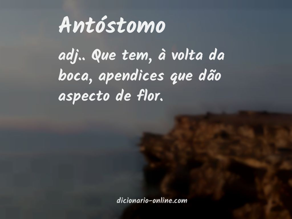 Significado de antóstomo