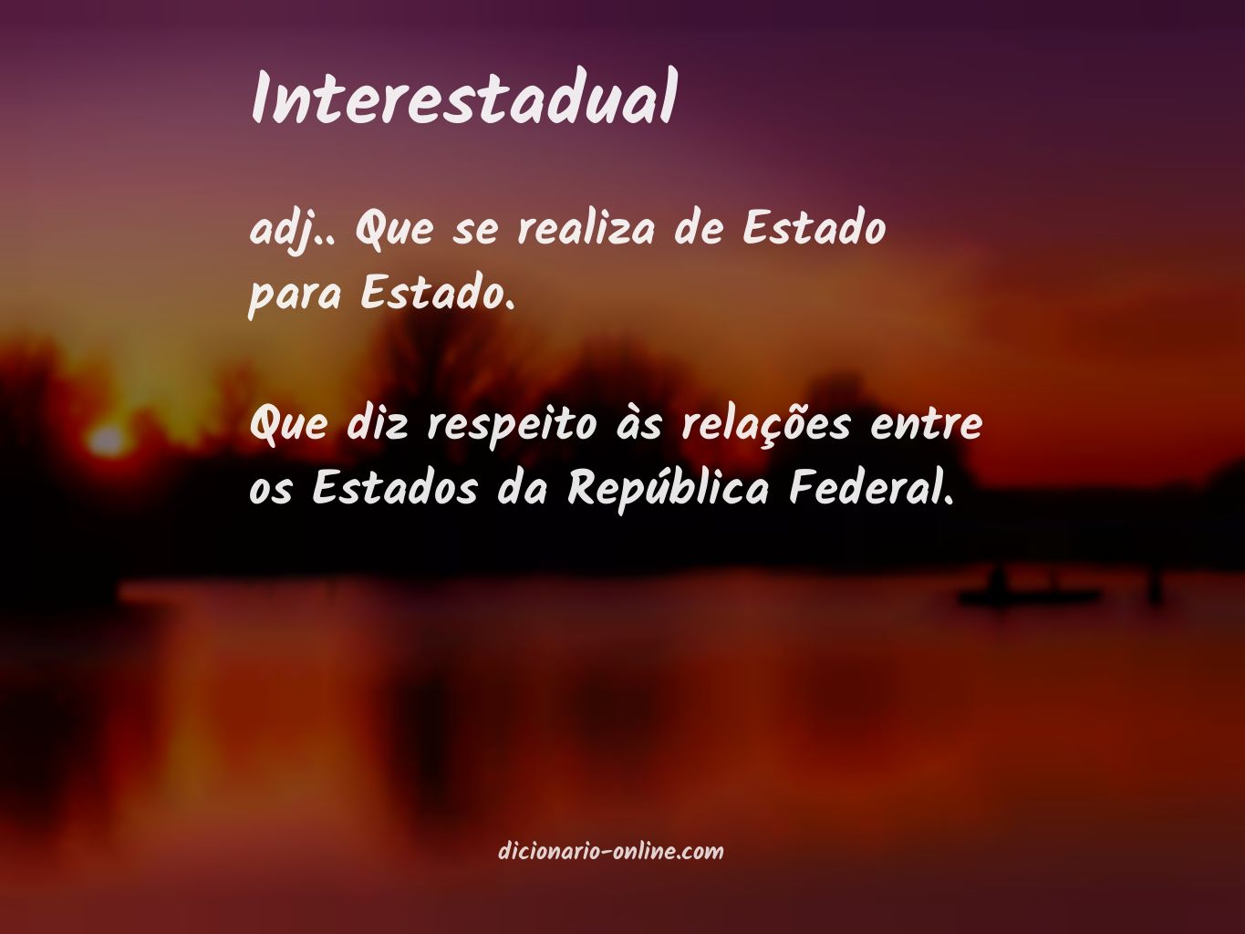 Significado de interestadual